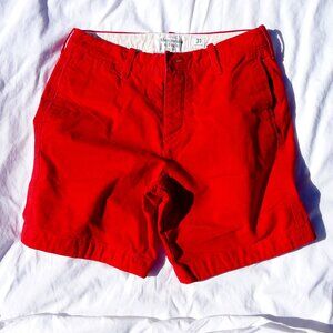 Vintage Abercrombie & Fitch Red Chino Men's Shorts –Your New Summer Staple (31W)